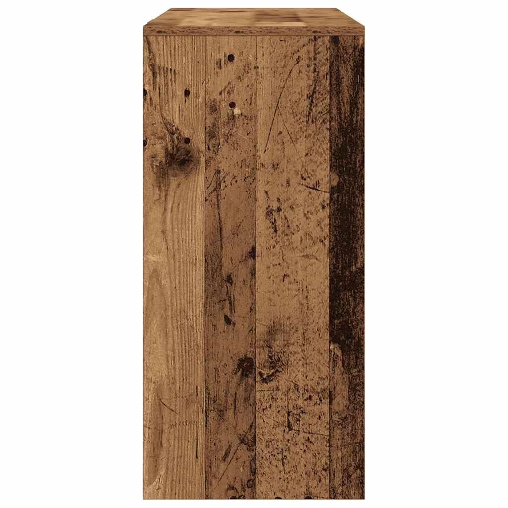 Tavolo per PC con scomparti, scrivania per computer, 102,5 x 35 x 75 cm, in legno anticato, con scomparti aperti per forniture da ufficio, superficie facile da pulire, ideale per piccoli