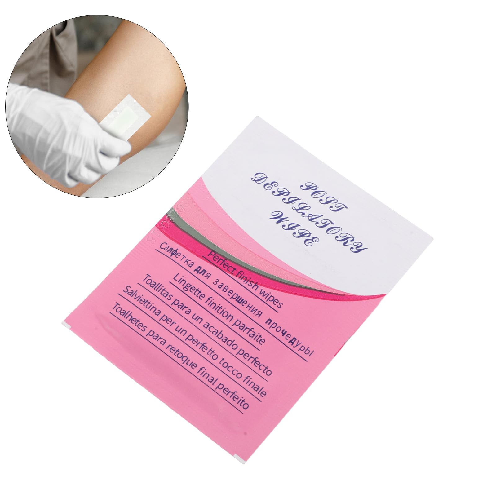 Salviette Post Depilazione 50 Pezzi, Salviette per Togliere la Cera Non Tessuto Glicerina, per Pulizia Dopo Ceretta Corpo, Facili da Usare