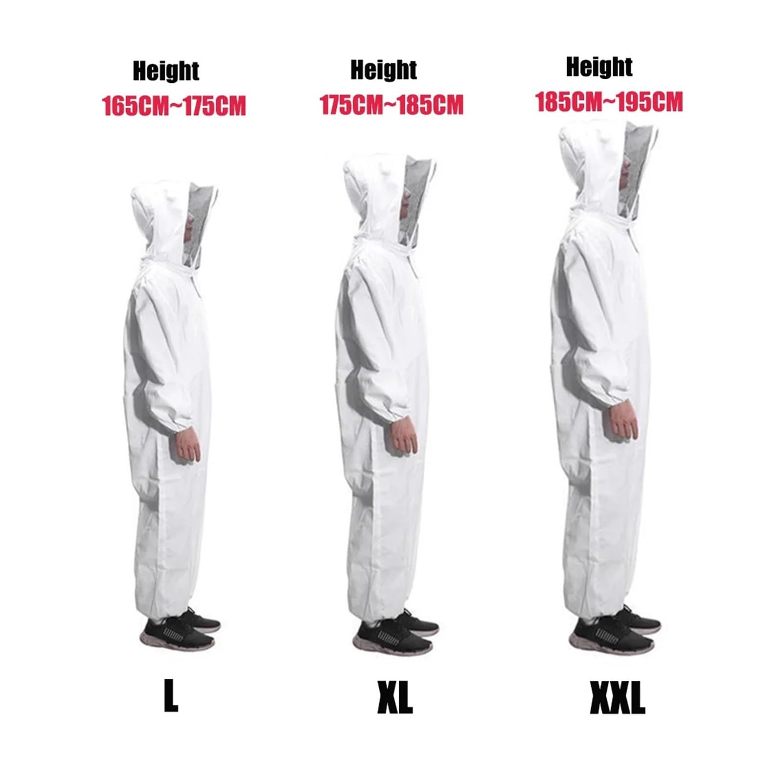 Traje de apicultor – Ropa protectora de cuerpo completo con velo y capucha para apicultura, abrigo antiabeja de seguridad para uso en exteriores