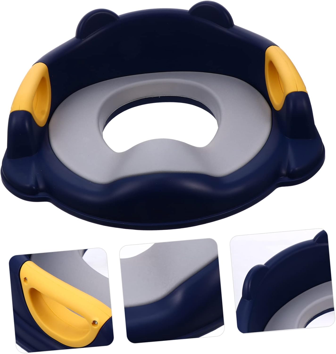 TOYANDONA Large Boys and Girls Toilet Training Seat Cushion for Boys and Girls Non-Slip Potty Trainer Ring Splash Guard Easy to Clean PU Material for Home Use
