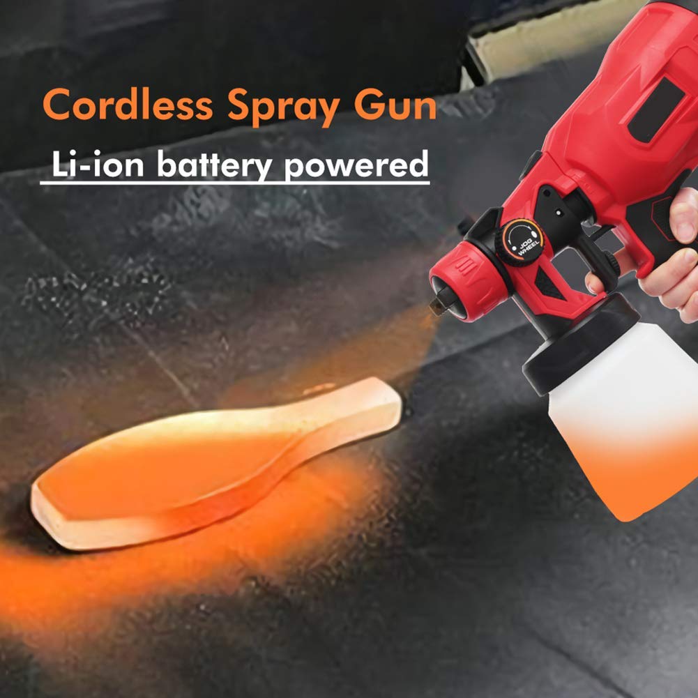Pistola de pulverización inalámbrica de 18 V, pulverizador de Pintura eléctrico de 120 W para Pintar la Pared de Muebles de Madera del Coche