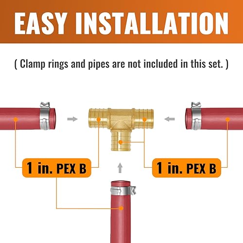 Miniatura 31 de SUNGATOR Paquete de 2 codos de oreja Pex de 1/2 pulgada, sin plomo de latón, accesorios Pex de 1/2 pulgada, certificado NSF