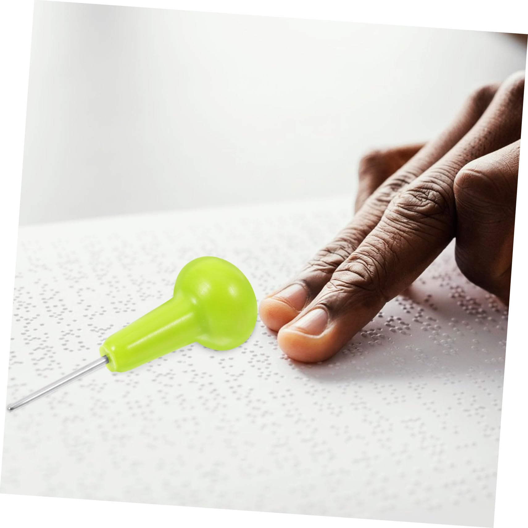 COLLBATH Plastic Braille Writing Tool Braille Writing Accessory Stylus Braille Writing Pen for Blind for Blind or Visually Impaired