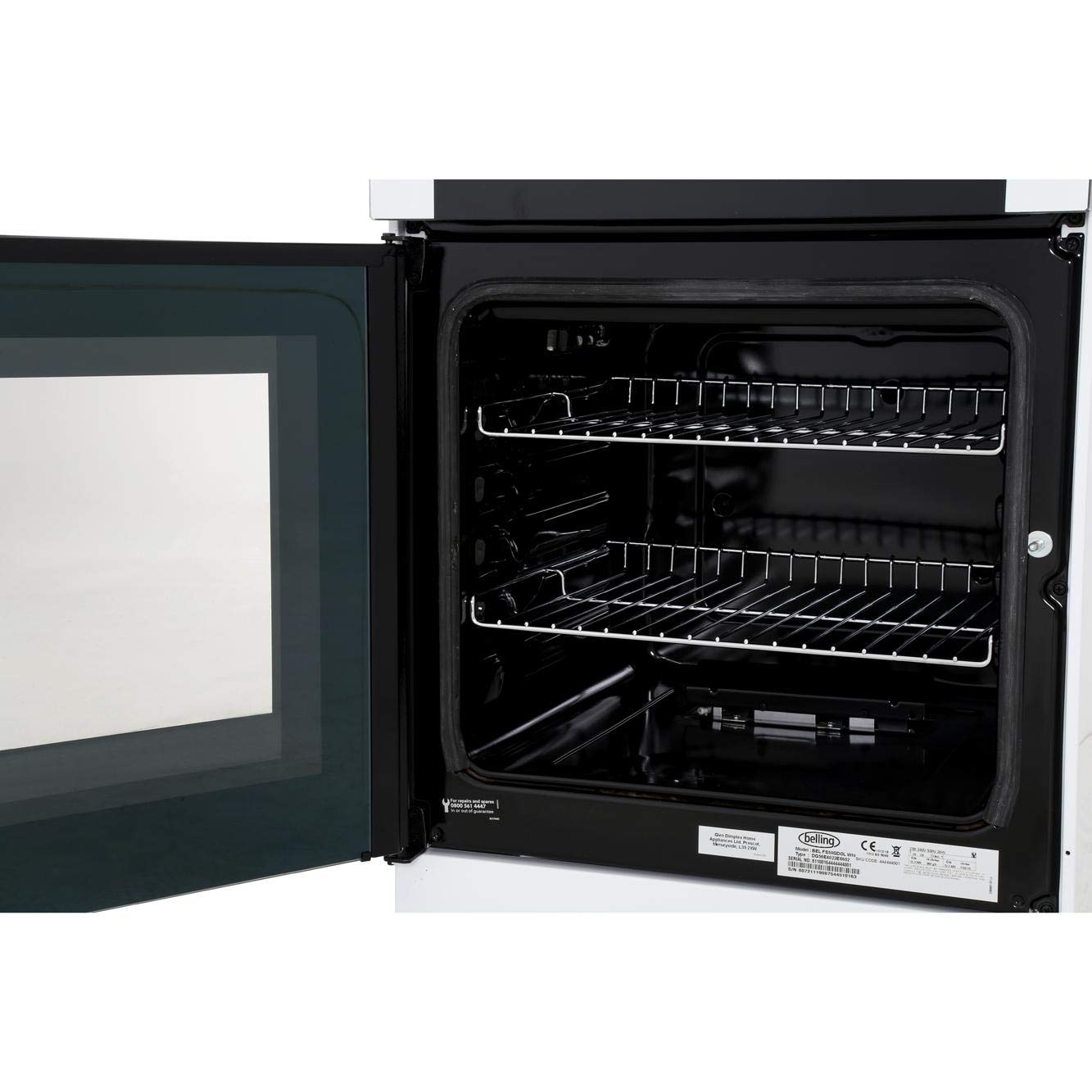 Belling FS50GDOLW 500mm Double Gas Cooker 4 x Burner Gas Hob White Buy