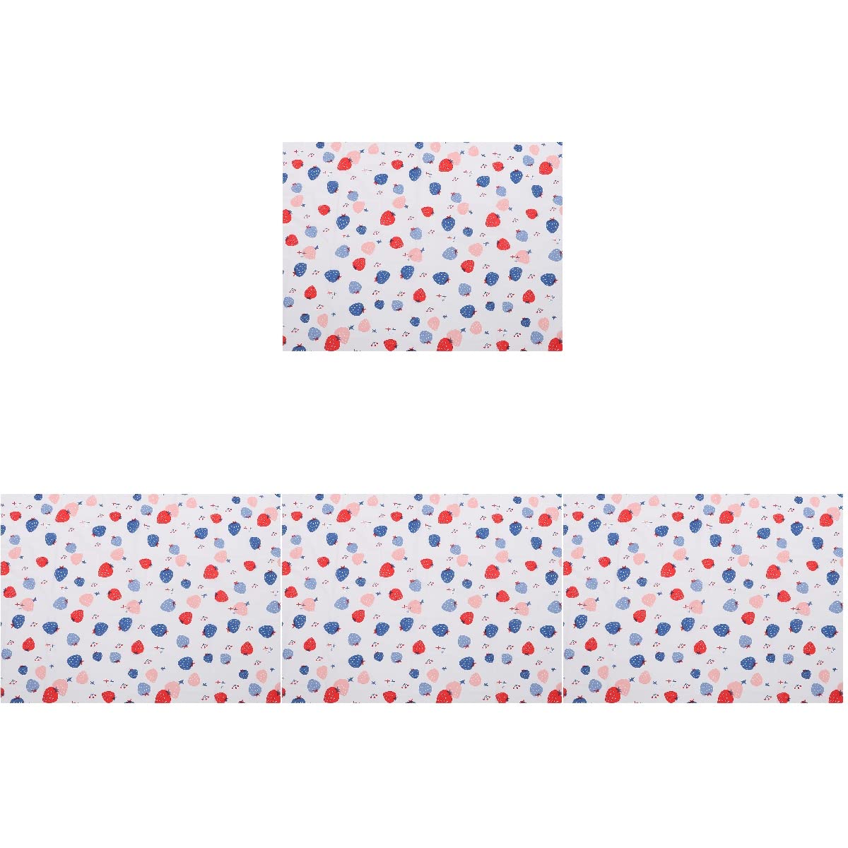 Nappe Fraise en PVC Imperméable | Lot de 4 Nappes de Table de Jardin Souples et Durables
