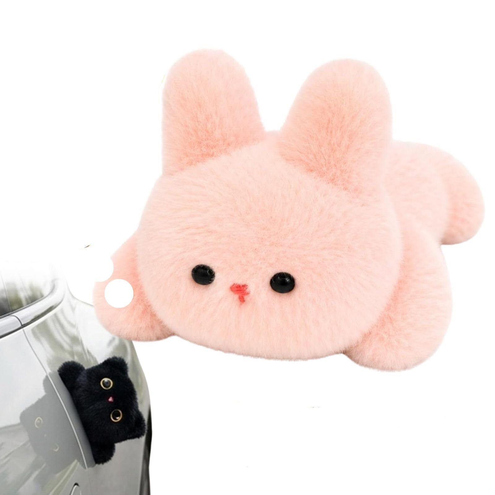 Magnetic Kawaii Plush Cat Magnet Decor For Car Fridge Locker, Cute Stuffed Animal Gift For Cat Lovers(J)