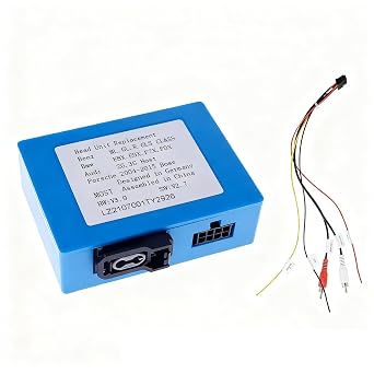 Optic Fiber Decoder for Mercedes-Benz R/GL/ML/S W221/CLS and Porsche 911 | Optic Car Radio Stereo Audio Converter Amplifier Connector for BMW E9X E7X EOX, Cayman and Audi LEXXSON