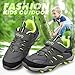 UOVO Boys Running Shoes Kids Hiking Tennis Fashion Sneakers Breathable Lightweight Non-Slip Outdoor Walking Sports Trail Shoes Grey Green 11