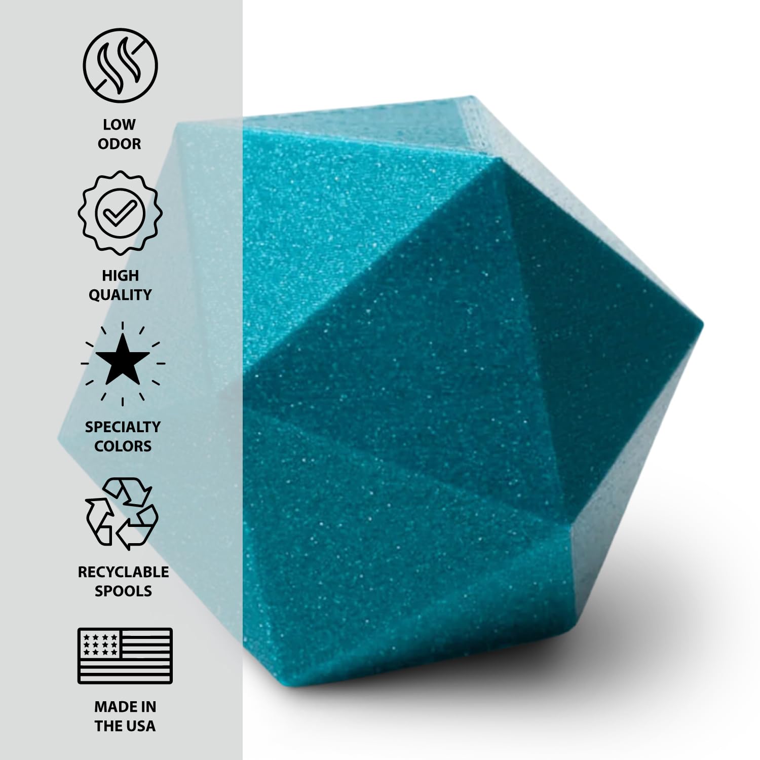 Mermaid's Tale Metallic Teal HT PLA, carrete de 1,75 mm, 500 g