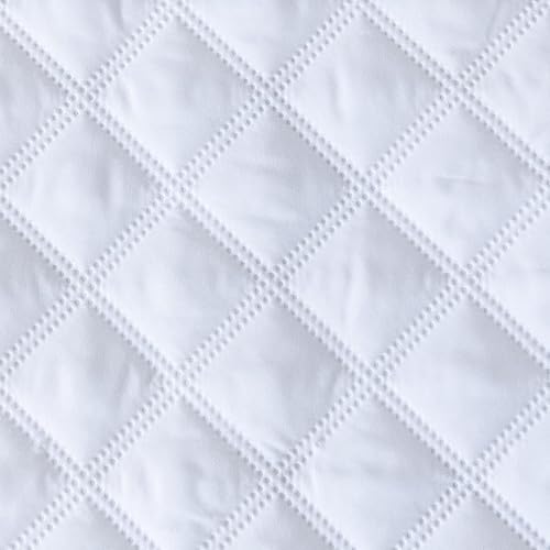 Miniatura 6 de jejeloiu Protector de colchón acolchado blanco, 100% impermeable, transpirable, tamaño Queen, protector de colchón de 14 pulgadas de profundidad de