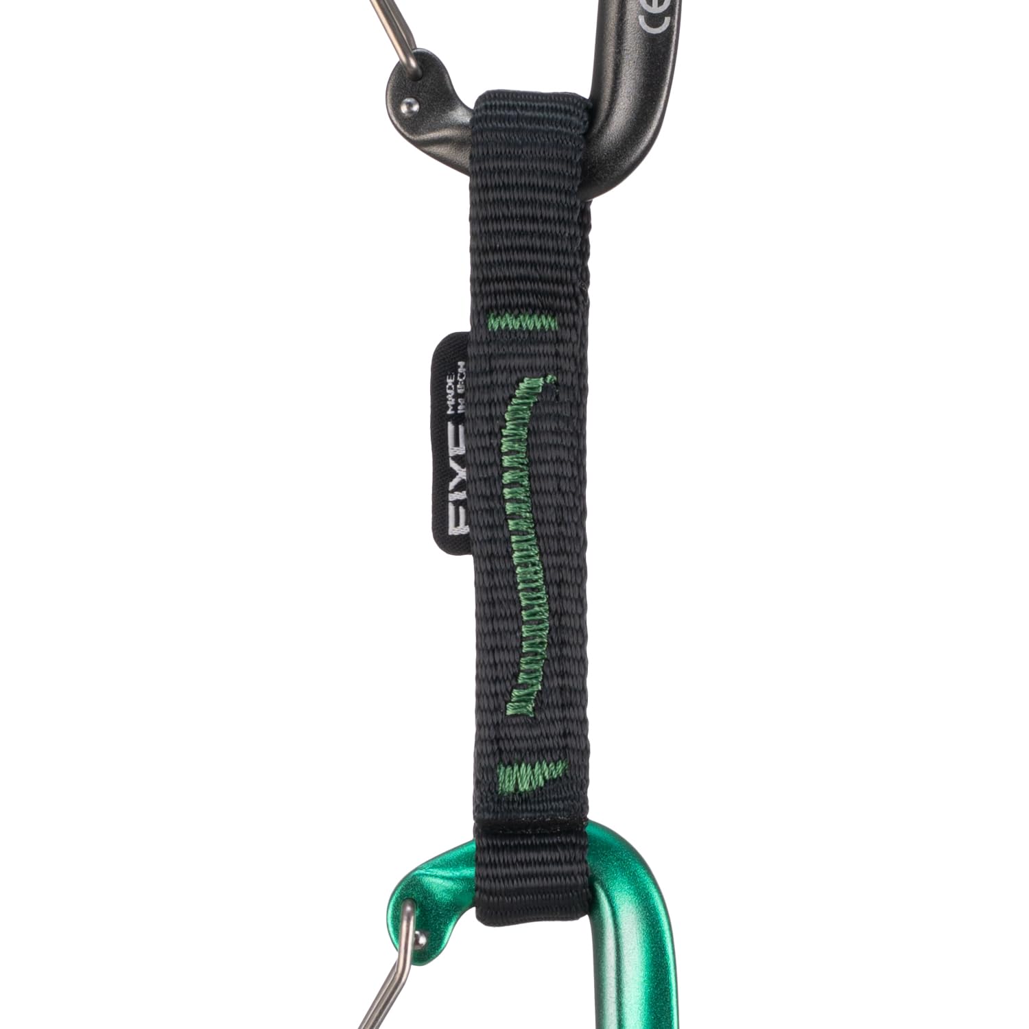 Cinta Exprés Puput Wire Aluminio 7075 Pack 4 para Escalada Deportiva y Vías Largas - Gris/Verde