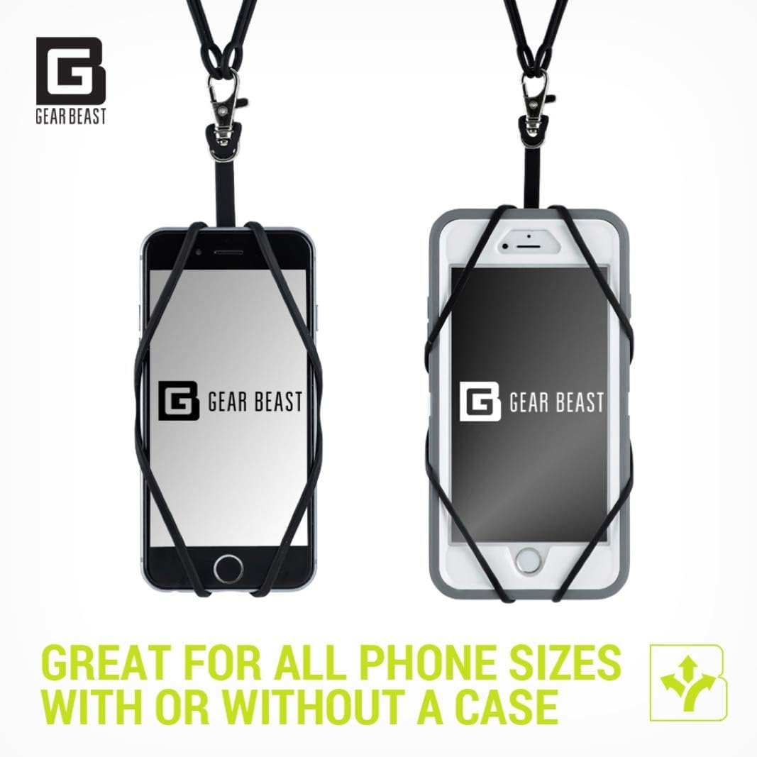 Cell Phone Lanyard, Universal Phone Case Holder, Silicone Necklace Strap for iPhone, Galaxy, Note, Pixel, Moto & More