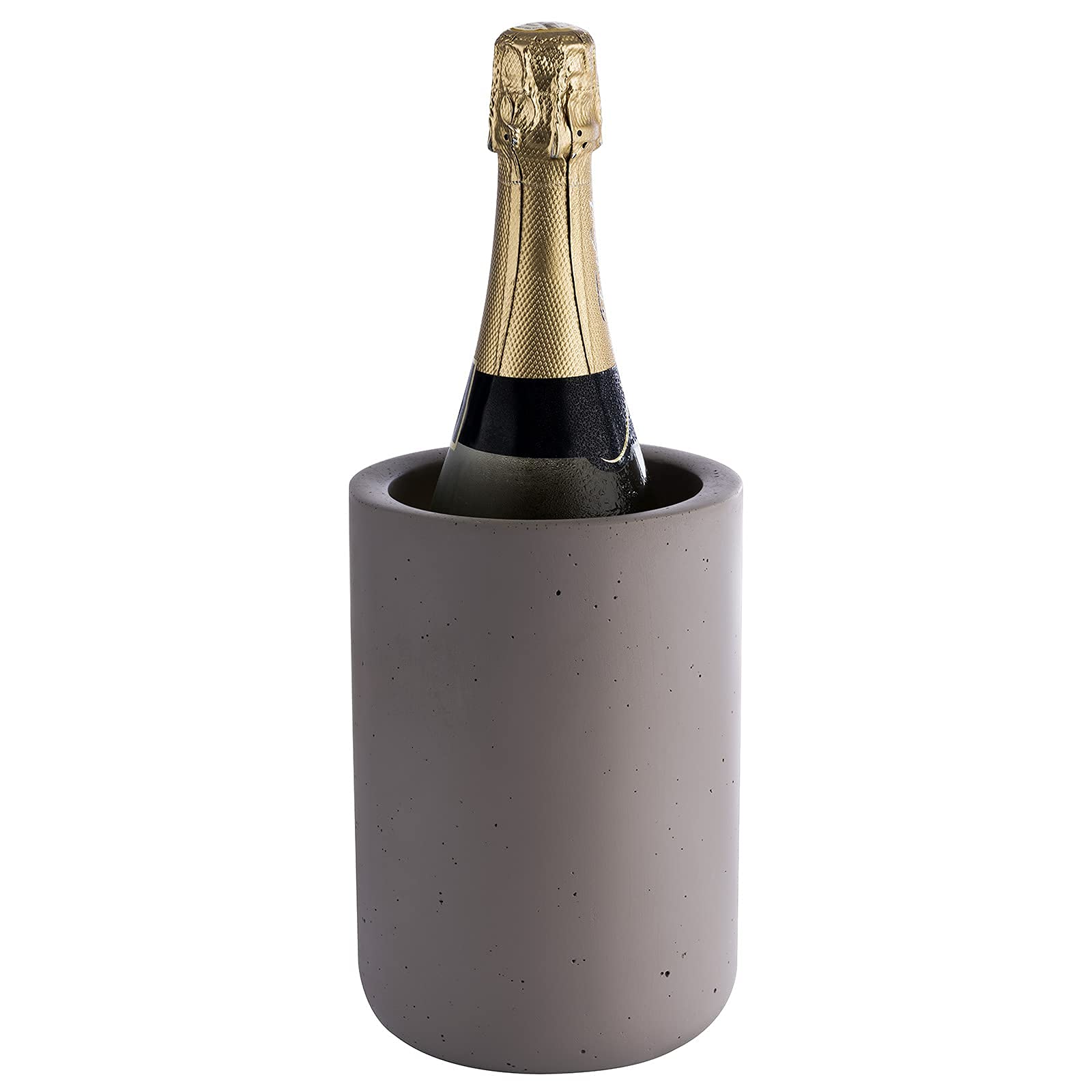 Buddy's Bar - Refrigeratore per Bottiglie Concrete, refrigeratore di Alta qualità per Champagne in Cemento, 12 x 19 cm, Non rovina i mobili, Adatto per Bottiglie da 0,7 L - 1,5 L, Grigio Cemento