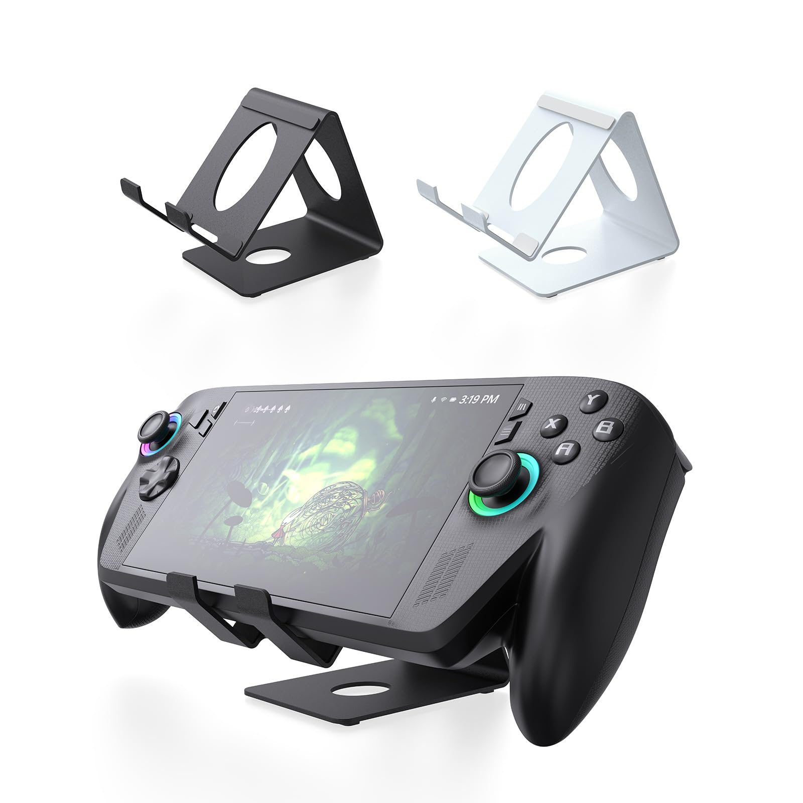 Supporto da Scrivania per ROG Xbox Ally X/ROG Xbox Ally/PS Portal/Steam Deck/MSI Claw/Switch 2/Legion Go,Base Staffa da Scrivania in Metallo per Console Portatile da Gioco Handheld,Nero