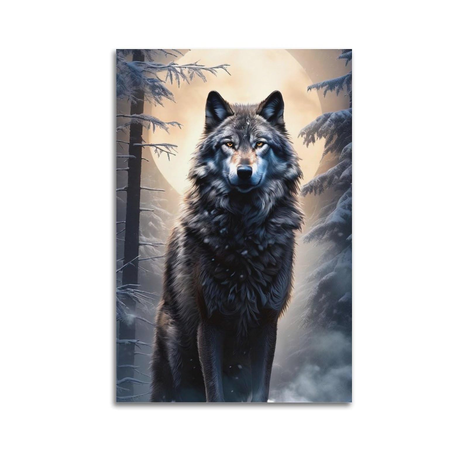 WZKTCL Animal Poster Fierce Wolves Poster Decorative Painting Canvas Wall Posters And Art Picture Print Modern Family Bedroom Decor Posters 24x36inch(60x90cm)