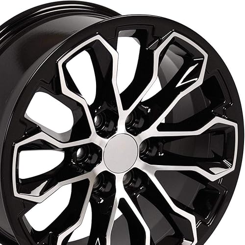 Miniatura 5 de OE Wheels CV54 Llanta de 17 pulgadas para Colorado ZR2 Style 6x120 17x8 Negro brillante mecanizado - Hollander 5891 (1)