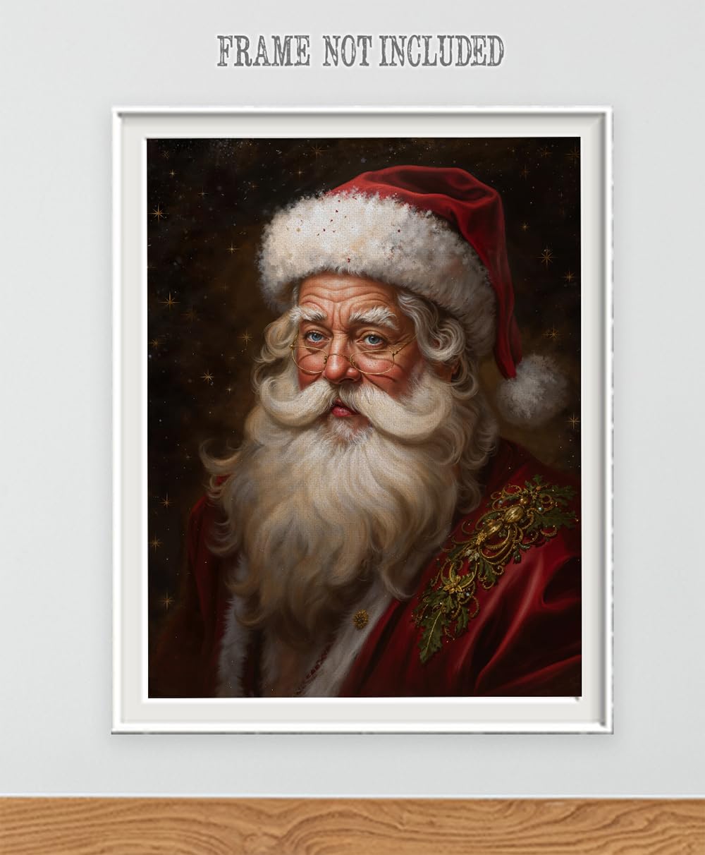 Amazon.com: Santa Claus Portrait - 16x20 Stretched Canvas Poster