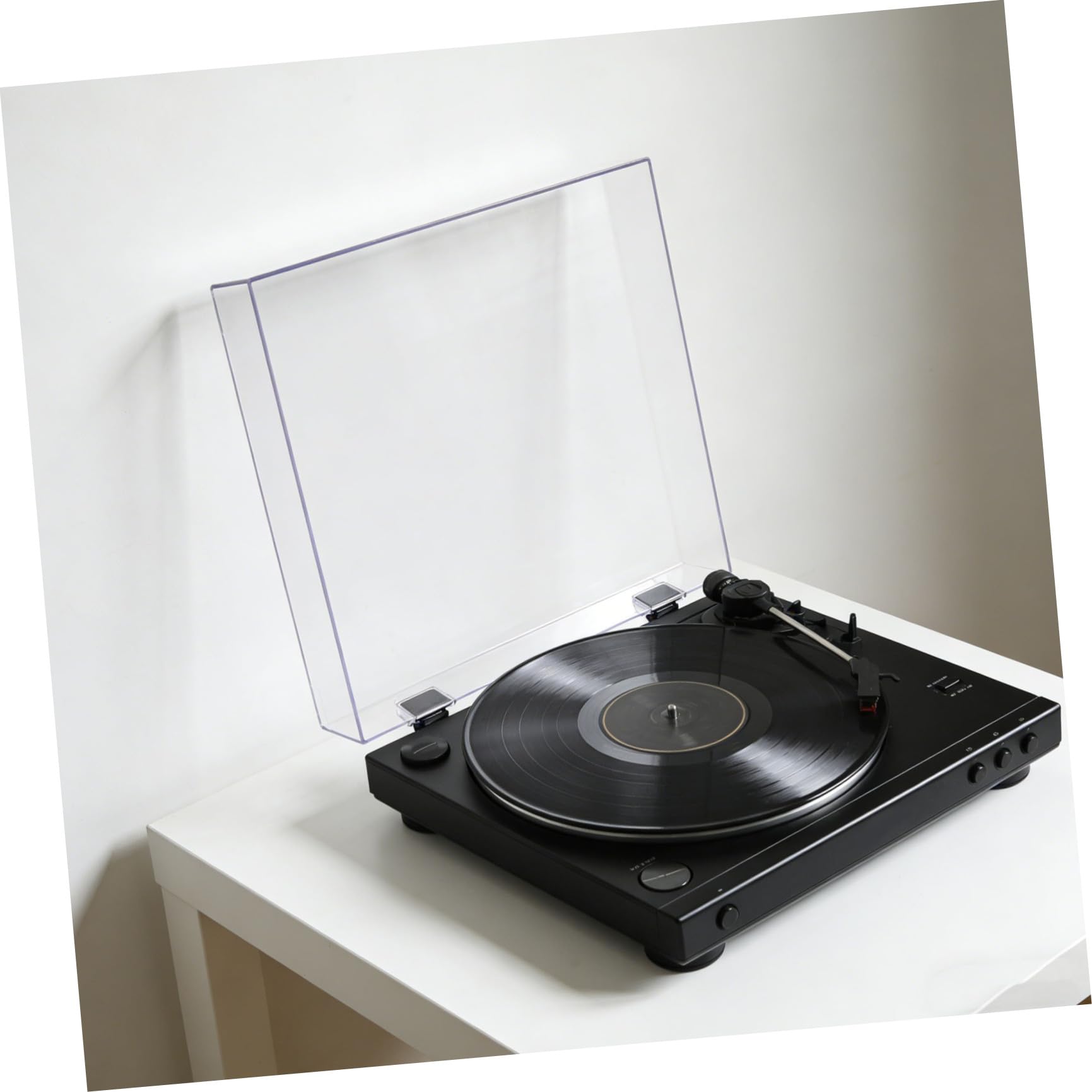 Lurrose Copertura Protettiva Trasparente in Acrilico Leggero e Affidabile per Vinile, per Ambienti Audio Domestici Protezione Antipolvere