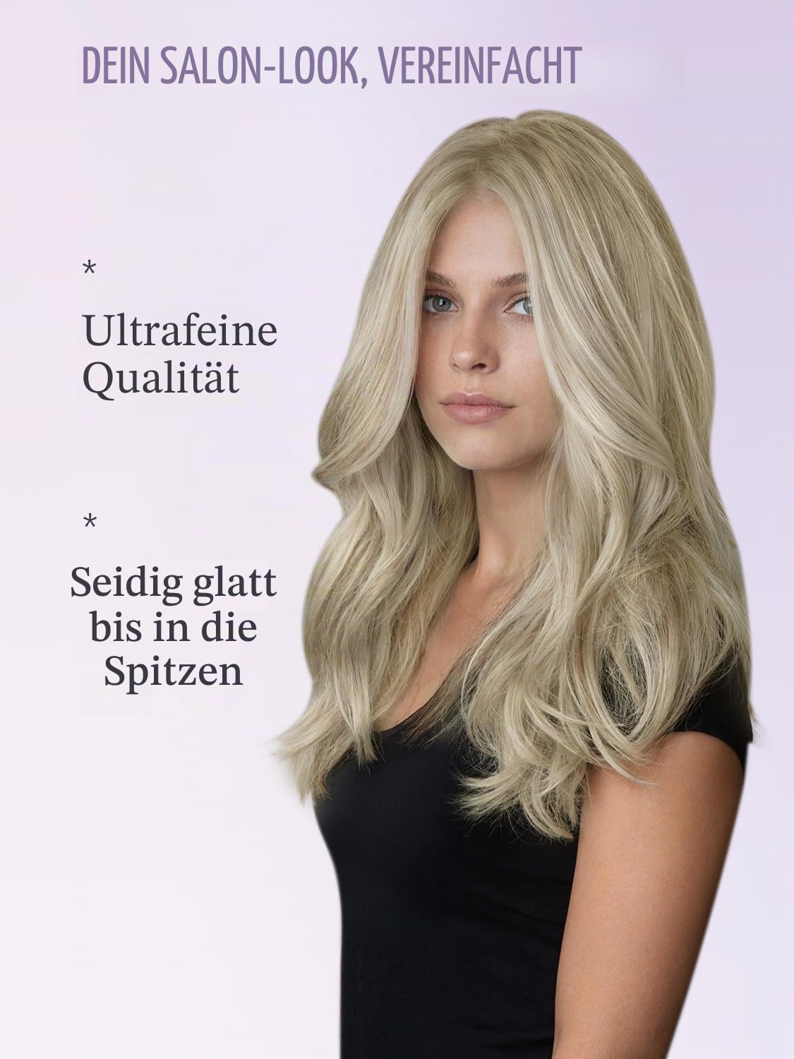 Fshine Tape Extensions Echthaar Dunkelaschblond gesträhnt 50 cm 120 g | Tape Tressen Echthaar, anpassbare Struktur, natürliche Ansatzoptik, zusätzliches Volumen, einfache Befestigung