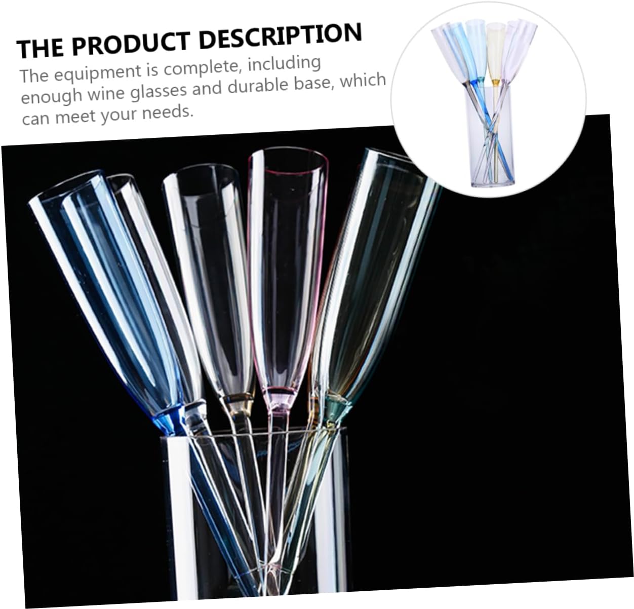 Cabilock Colorful Acrylic Wine Glasses Set of 7 Retro Goblet Style Cocktail Cups Unbreakable Drinkware for Beach Parties Weddings and Home Bars