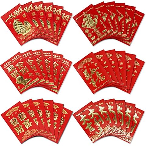 42 Traditional Chinese New Year Red Envelopes 2023 Year of The Rabbit Lucky Money Pocket Hong Bao Cover
