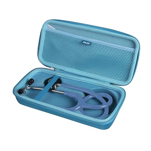 Vista 13 de Anleo Funda rígida de viaje EVA para 3M Littmann Classic III/Lightweight II SE/MDF Acoustica - Almacenamiento protector a prueba de golpes