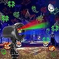 Halloween Outdoor Projection Light,Halloween Holographic Projector Light,3 Colors RGB 20 Dynamic Patterns Combination,IP65 Waterproof Rating,Halloween Party Lights,Halloween Outdoor Decoration Lights