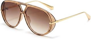 AIEYEZO Oversized Aviator Sunglasses Women Men Fashion Retro Big Frame Sun Glasses Designer Ladies Shades