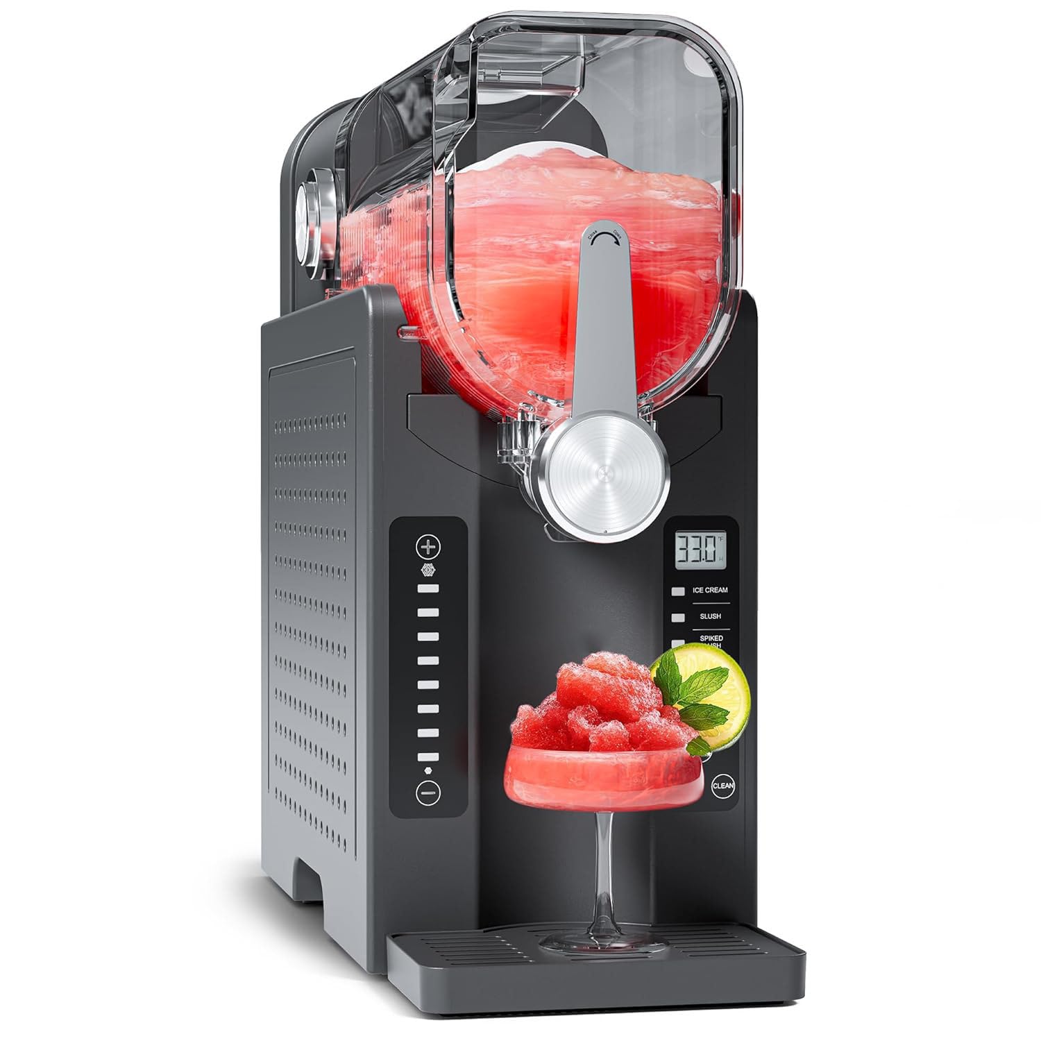 Máquina de granizados para el hogar, visualización de Temperatura en Tiempo Real, granizadora Profesional de 15 Minutos, máquina Profesional para Preparar Bebidas congeladas, autolimpiable