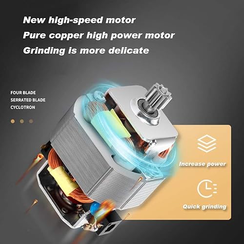 Miniatura 3 de TAISK Molinillo de grano de cuerpo de acero de 350 W máquina de molinillo de grano de cuatro hojas máquina multifunción de bajo ruido para el hogar