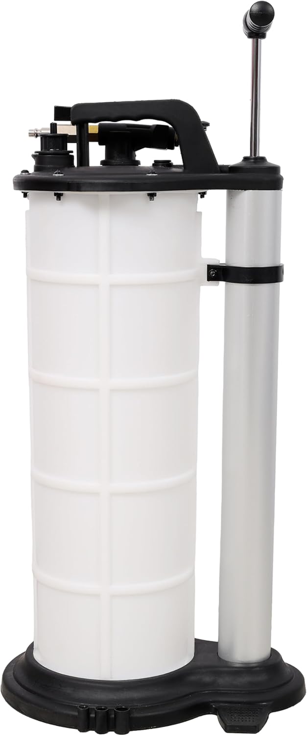 Gecheer 9L Pneumatic and Manual Oil Extractor Pump, Vacuum Fluid Evacuator for Engine Oil Brake Transmission Fluid Drainage, Automotive Maintenance Tool for Cars Motorcycles Boats