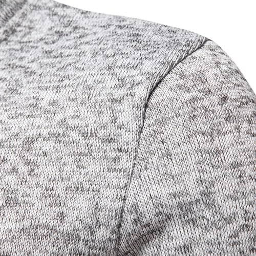 Chaqueta de punto hombre con botones ligera y abrigada con bolsillos funcionales 3