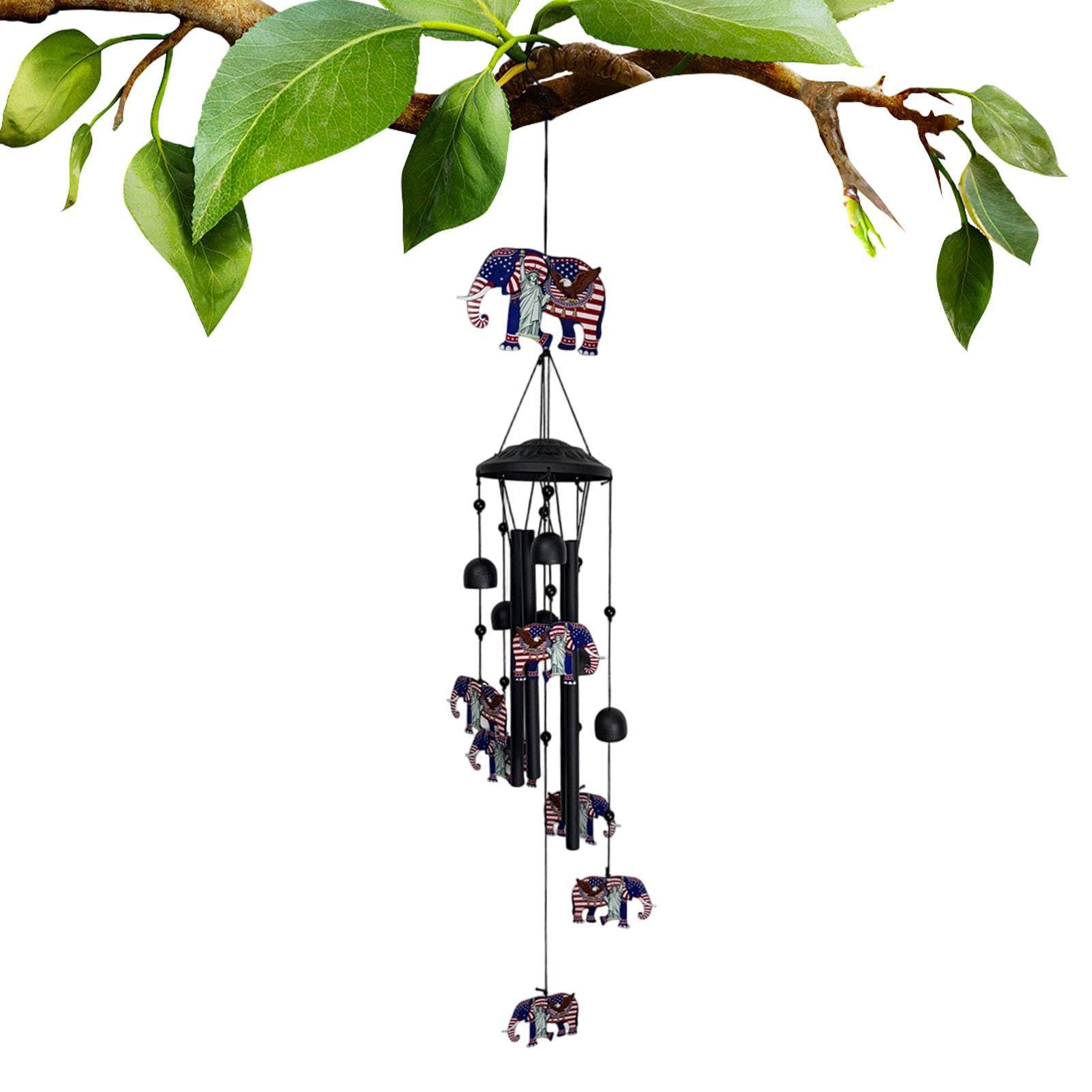 Carrillones De Viento Exterior Metal Retro Patriótico Con Gancho | Carillón de viento águila decoración exterior Para Jardín, Patio, Porche, Patio Trasero, Balcón, Familia, Propietarios Y