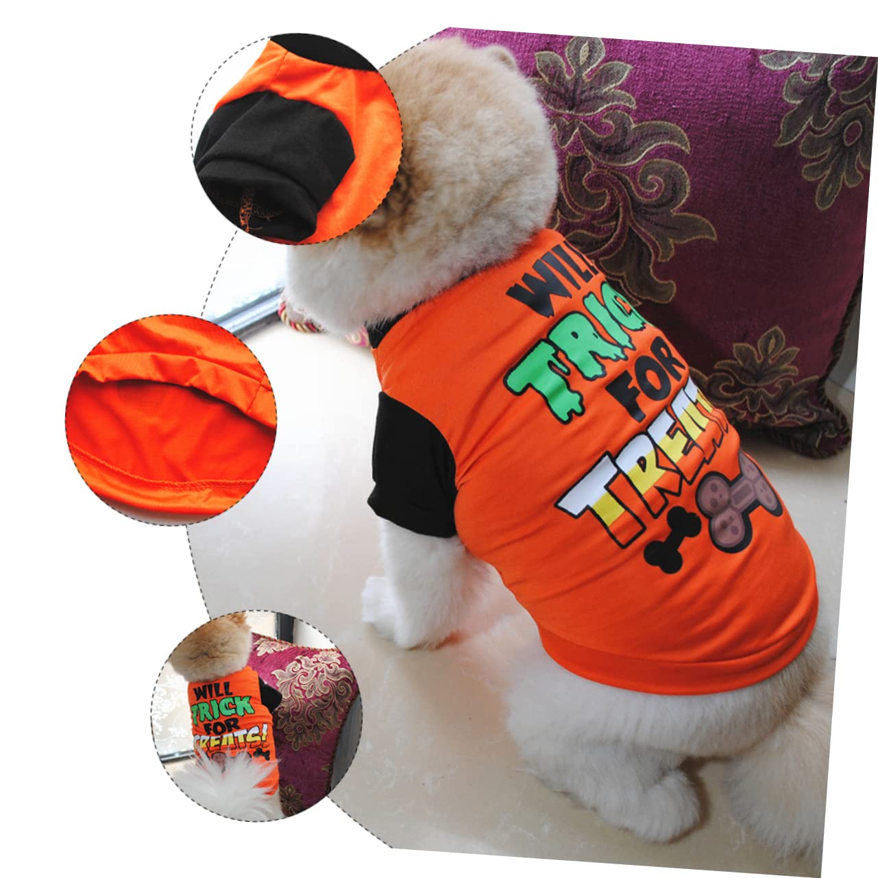 Didiseaon 6pezzi Costume Per Cani Di Halloween Da Maglietta Per Animali Domestici Design Divertente e Vestiti Per Cuccioli Comodi e Caldi Adatto Per Festività e Occasioni Speciali