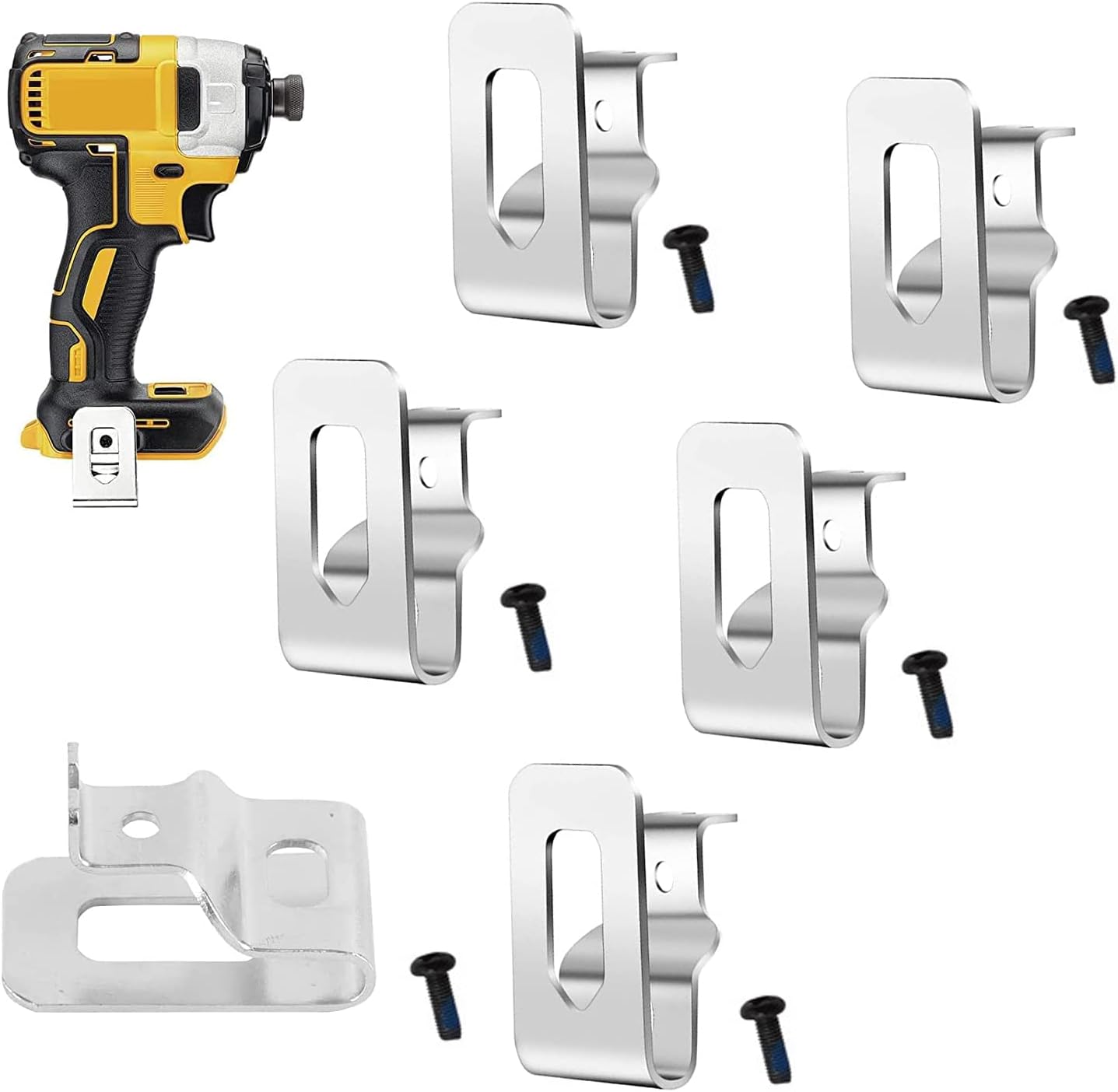 Yeesabella 6PCS Belt Clip Replacement Hooks Clips Tool Holder Tool Belt Clip Hook fit for Dewalt