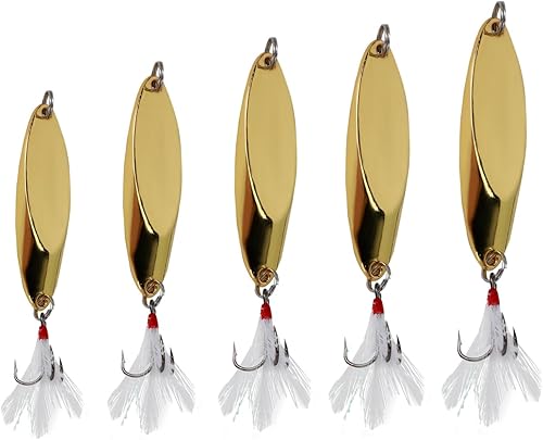 Miniatura 7 de Fishing Lures Fishing Spoons Plateado (sliver),Oro,https://www.amazon.com/dp/undefined