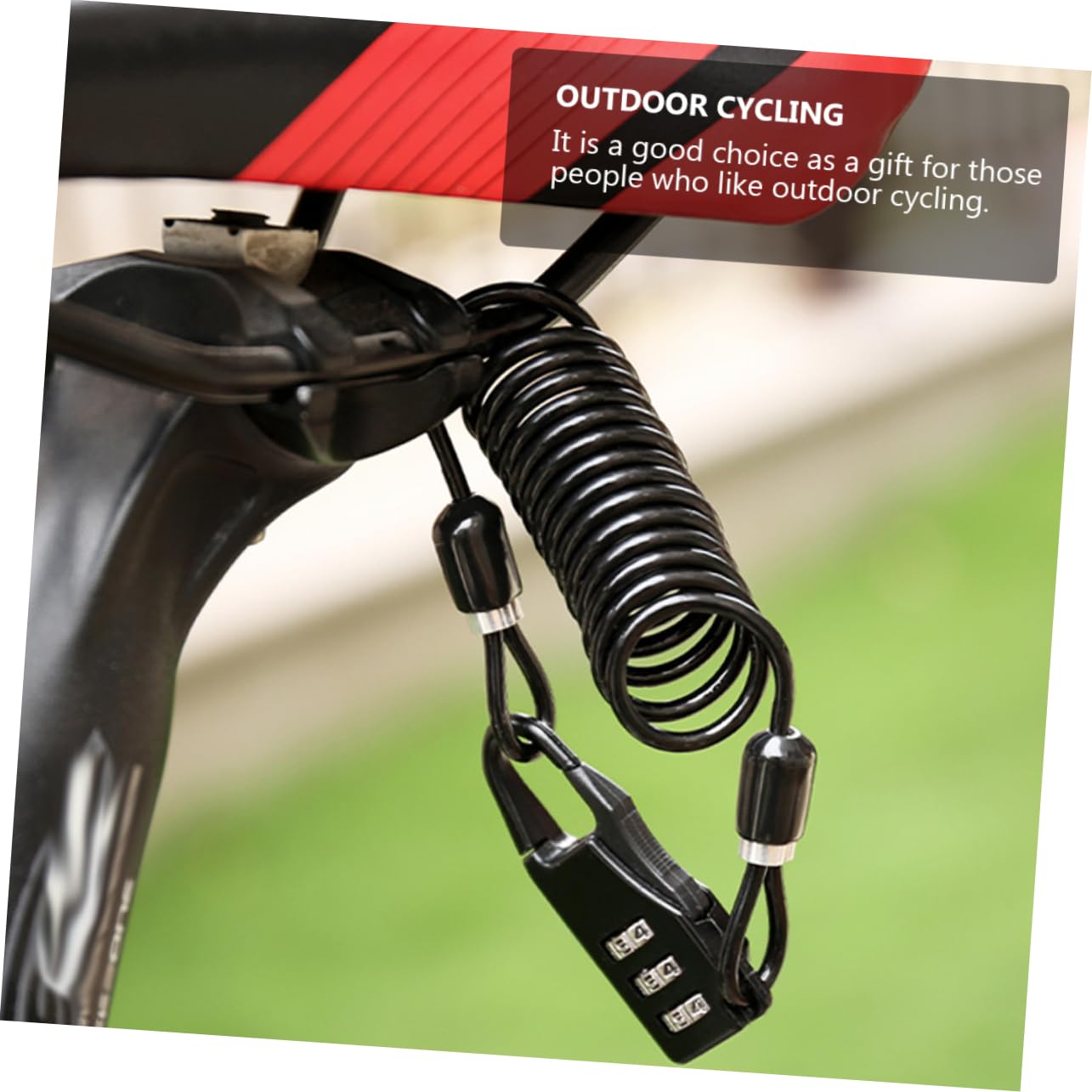 POPETPOP 1Pc Digital Combination Cable Lock for Bike Portable and Durable Bike Security Cable Lock for Mountain Bikes Scooters and Motorcycles Flexible Wire Rope for Strong Cut