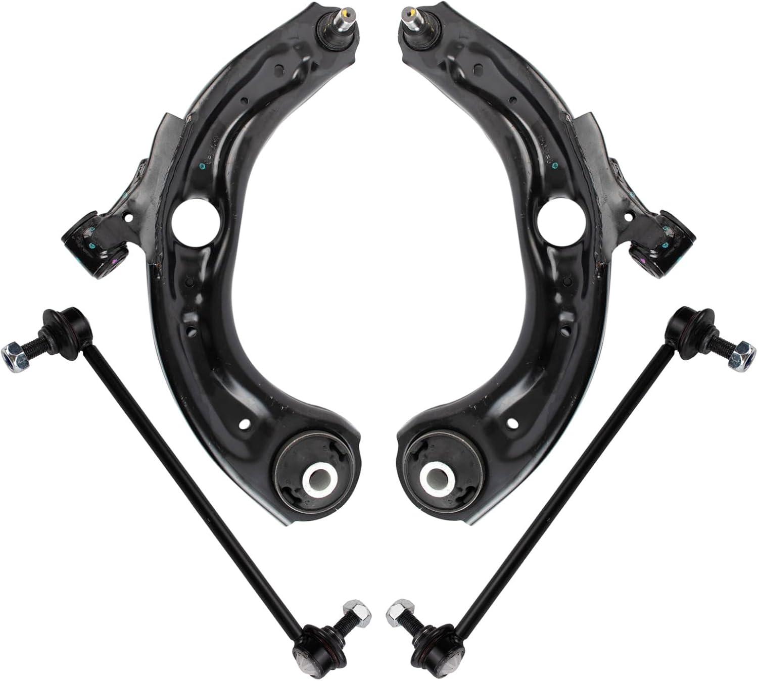 ( incomplete) TRQ Front Suspension Kit Control Arm with Ball Joint Sway Bar Stabilizer Link Compatible with 2016 Scion iA 2017-2018 Toyota Yaris iA PSA50674