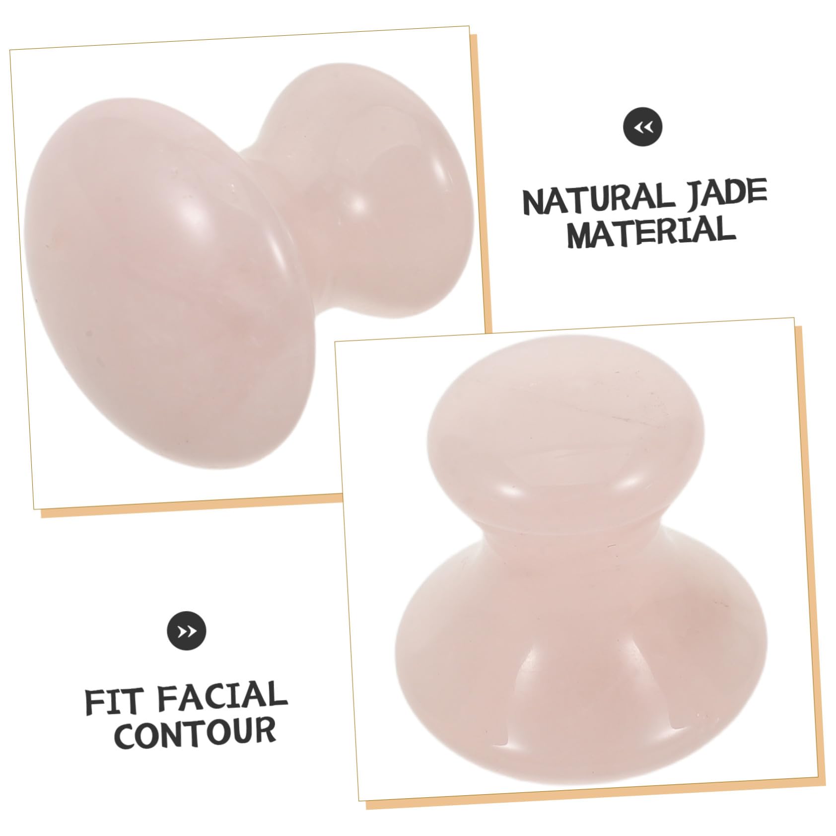 ibasenice 3pezzi Rullo in Rosa per Massaggio Facciale Gua Sha Strumento di Cristallo per Massaggio Viso Pietra per Viso Design Ergonomico Forma di Fungo per Raschiatura del Facciale