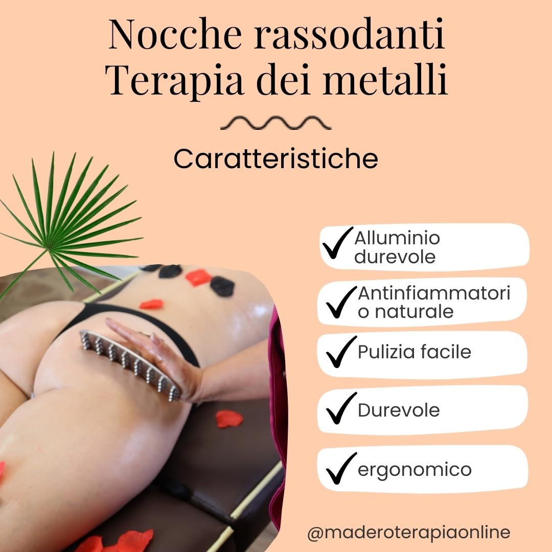 Metalterapia per il corpo | Metalterapia rassodante e anticellulite | Terapia con il legno | Elemento modellante per metalterapia (NOCINE DEL CORPO)