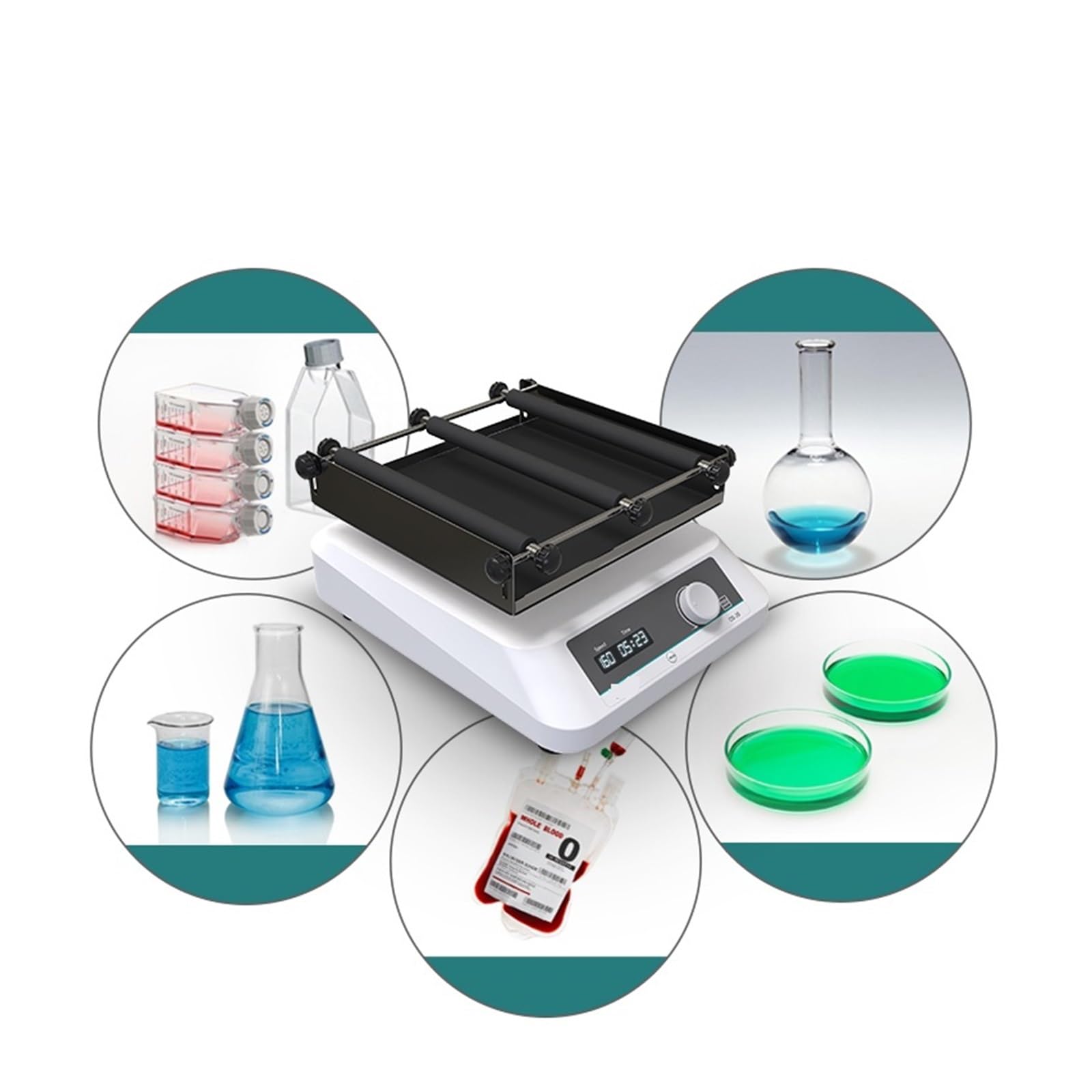 Laboratorium Wytrząsarek Z Wyświetlaczem LCD Wielofunkcyjny Laboratoryjny Oscylator Oscylacji Poziomej Z Regulowaną Prędkością Wytrząsarka Orbitalna Laboratoryjna O Regulowanej Prędkości