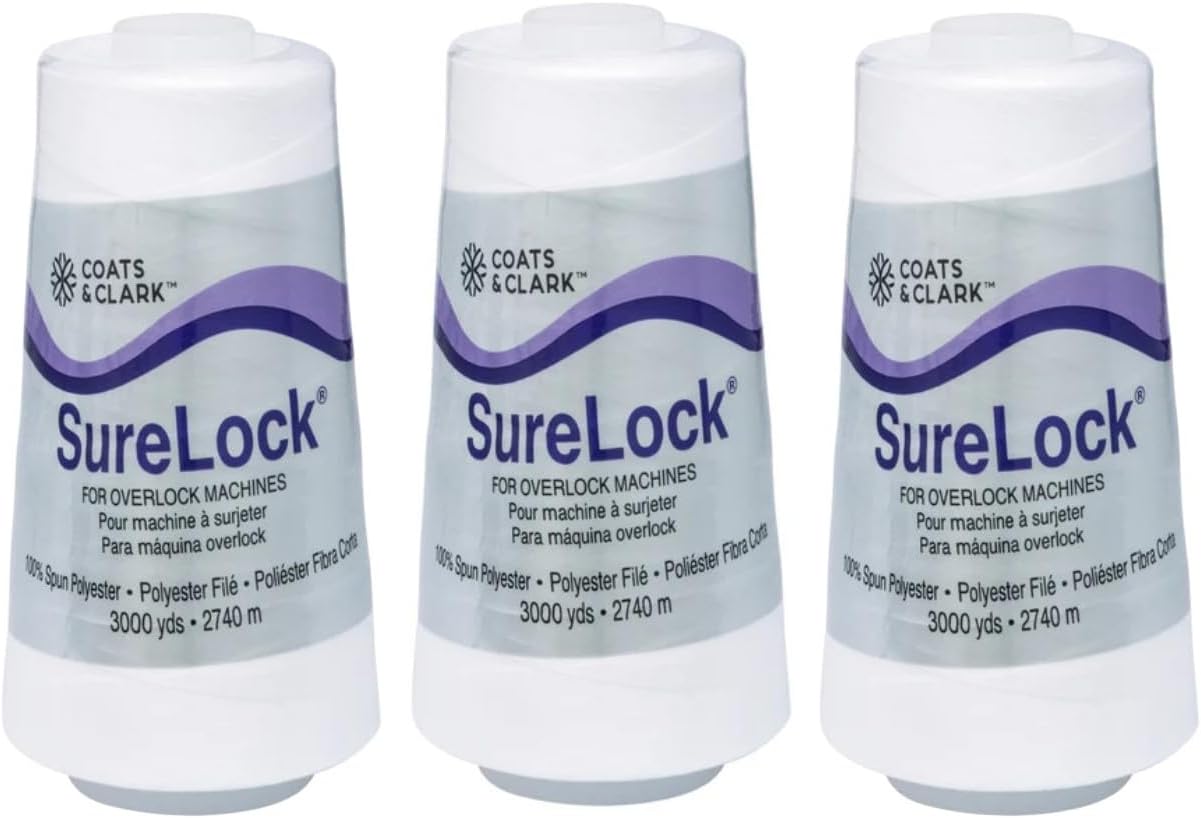 Amazon.com: Coats & Clark - SureLock Serging Thread - 3 Pack (White)