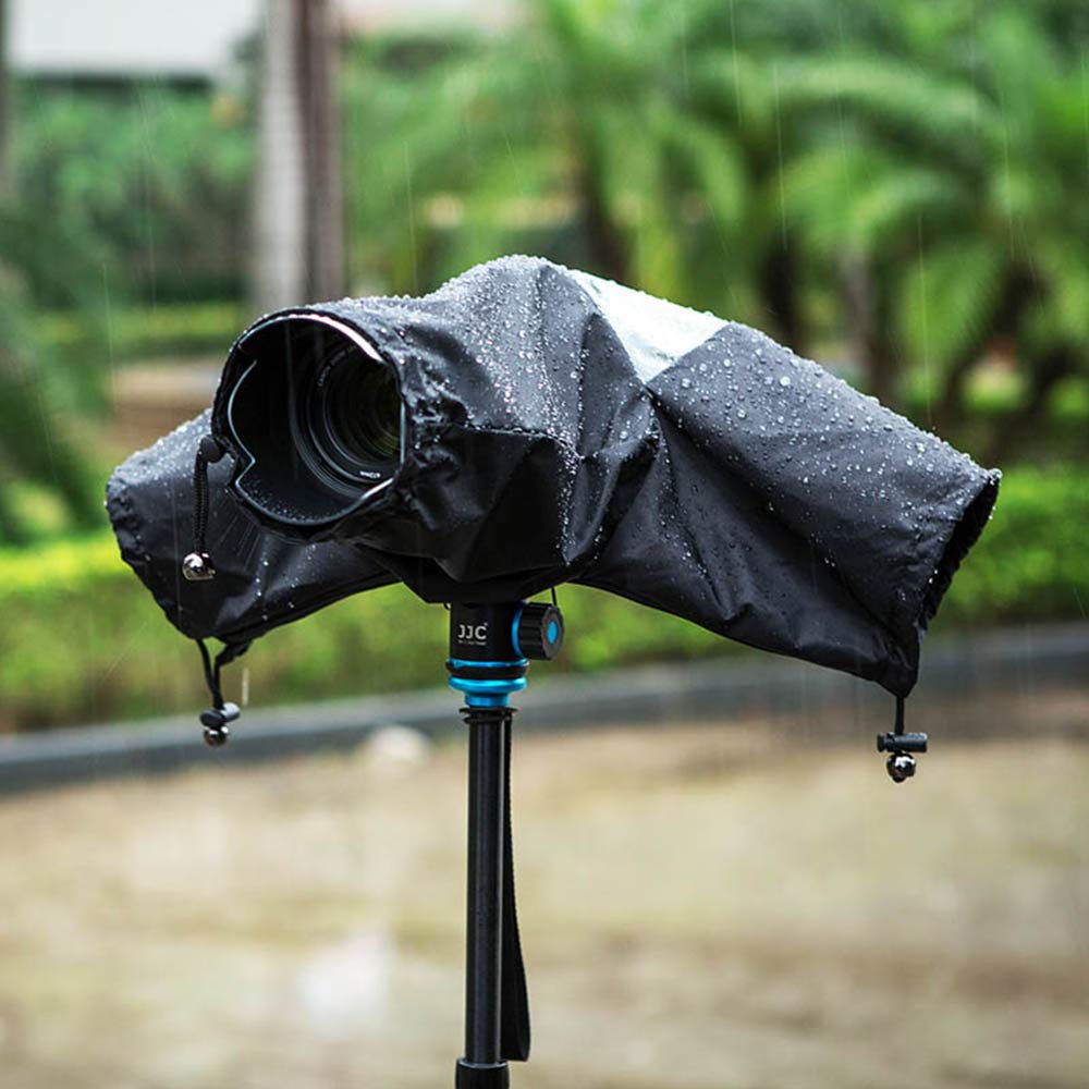 JJC Nylon Caméra Couverture Anti-Pluie Housse Protection Imperméable pour Fujifilm Nikon Canon Sony DSLR Appareil Photo Reflex