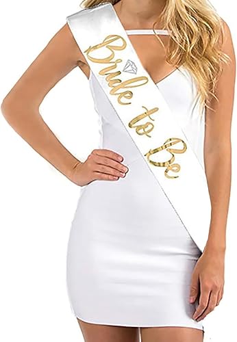 Banda de novia para ser, banda de despedida de soltera, decoración de fiesta de despedida de soltera, accesorios de recuerdos de fiesta (dorado)