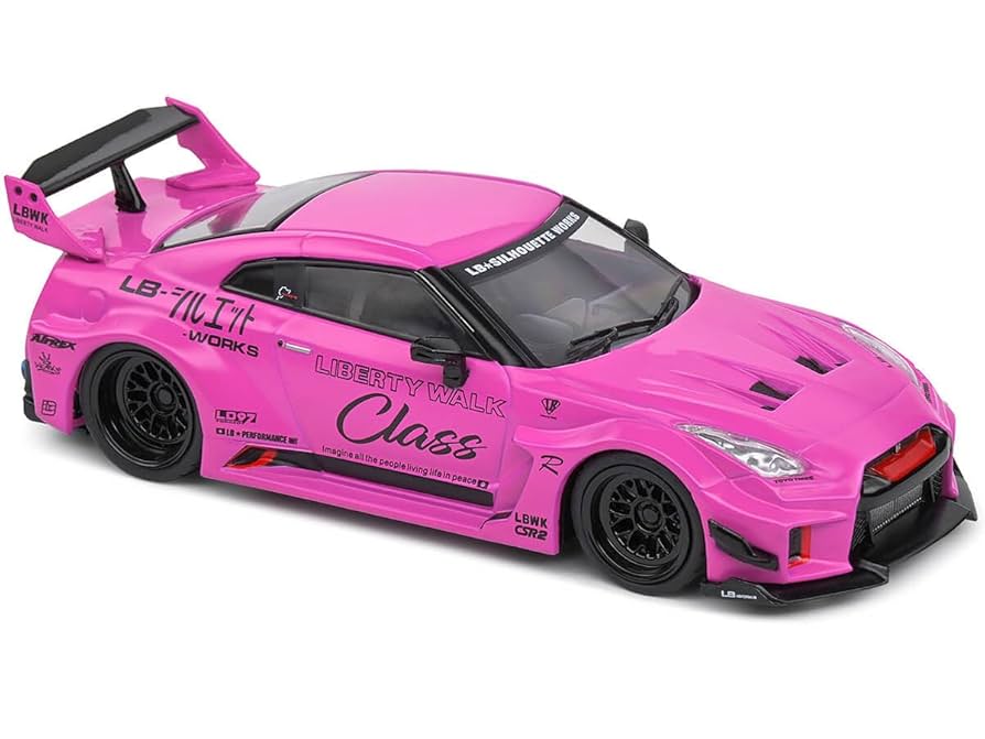 Amazon | ソリド 1/43 日産 GT-R R35 LB シルエット ピンク