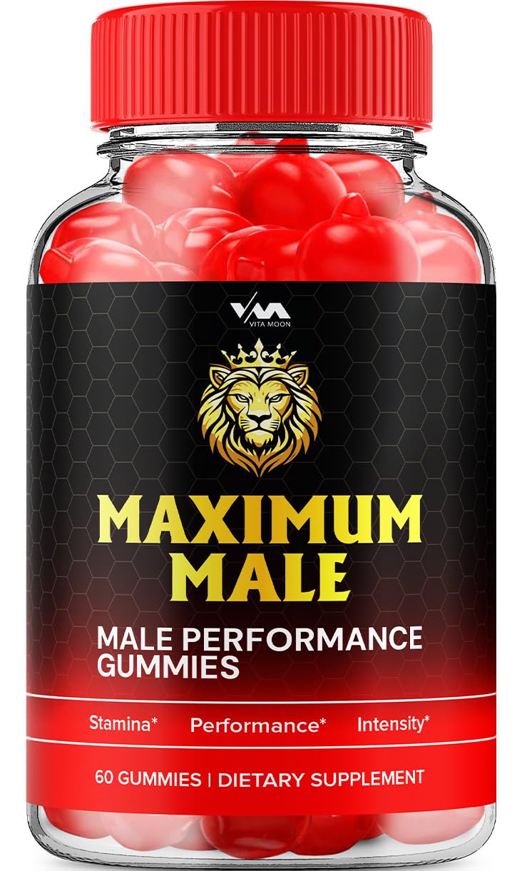 Maximum Male Gummies, Supplement - All Natural Gummys, Advanced Formula, 60 Gummies (Pack of 1)