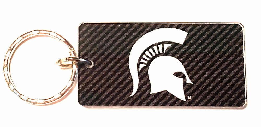 Wincraft S71154 - Portachiavi unisex a forma di stella Michigan State University, rettangolare, taglia unica