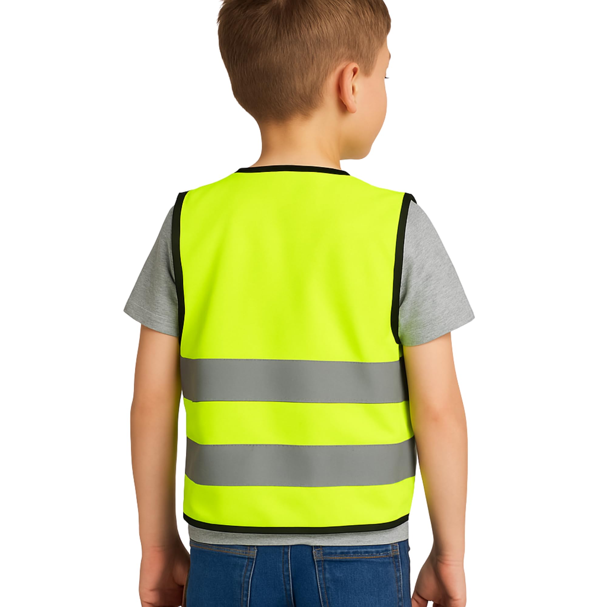 Step Ahead Kids Hi-Vis Safety Infant Vest โ High Visibility Reflective Waistcoat for Children Boys & Girls Safety Vest with Back Side Custom Print (NO PRINT, YELLOW, 0-1 Year) โ image 1