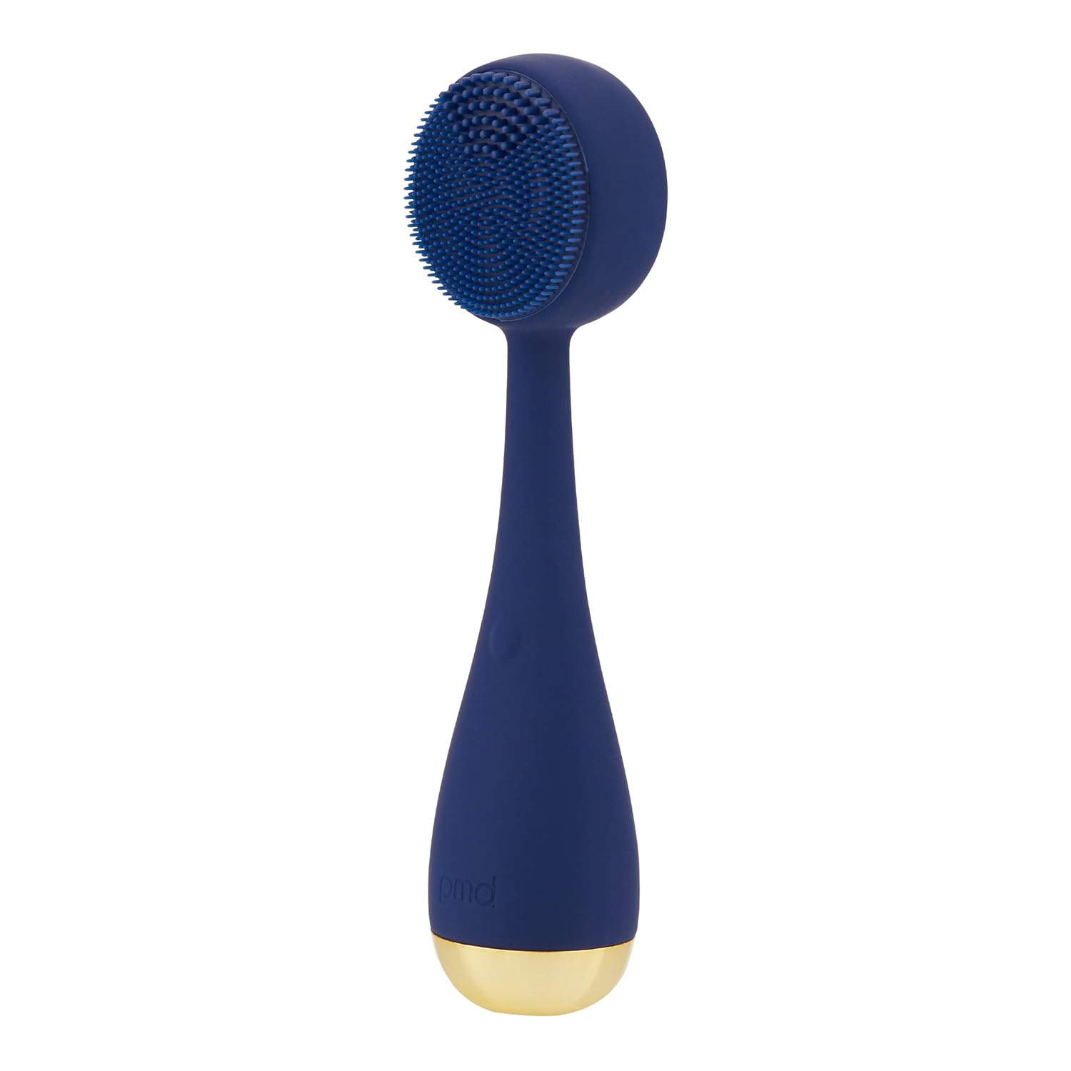 PMD Clean - Smart Facial Cleansing Device with Silicone Brush & Anti-Aging Massager - Waterproof - SonicGlow Vibration Technology - Clear Pores and Blackheads - Lift, Firm, and Tone Skin Navy