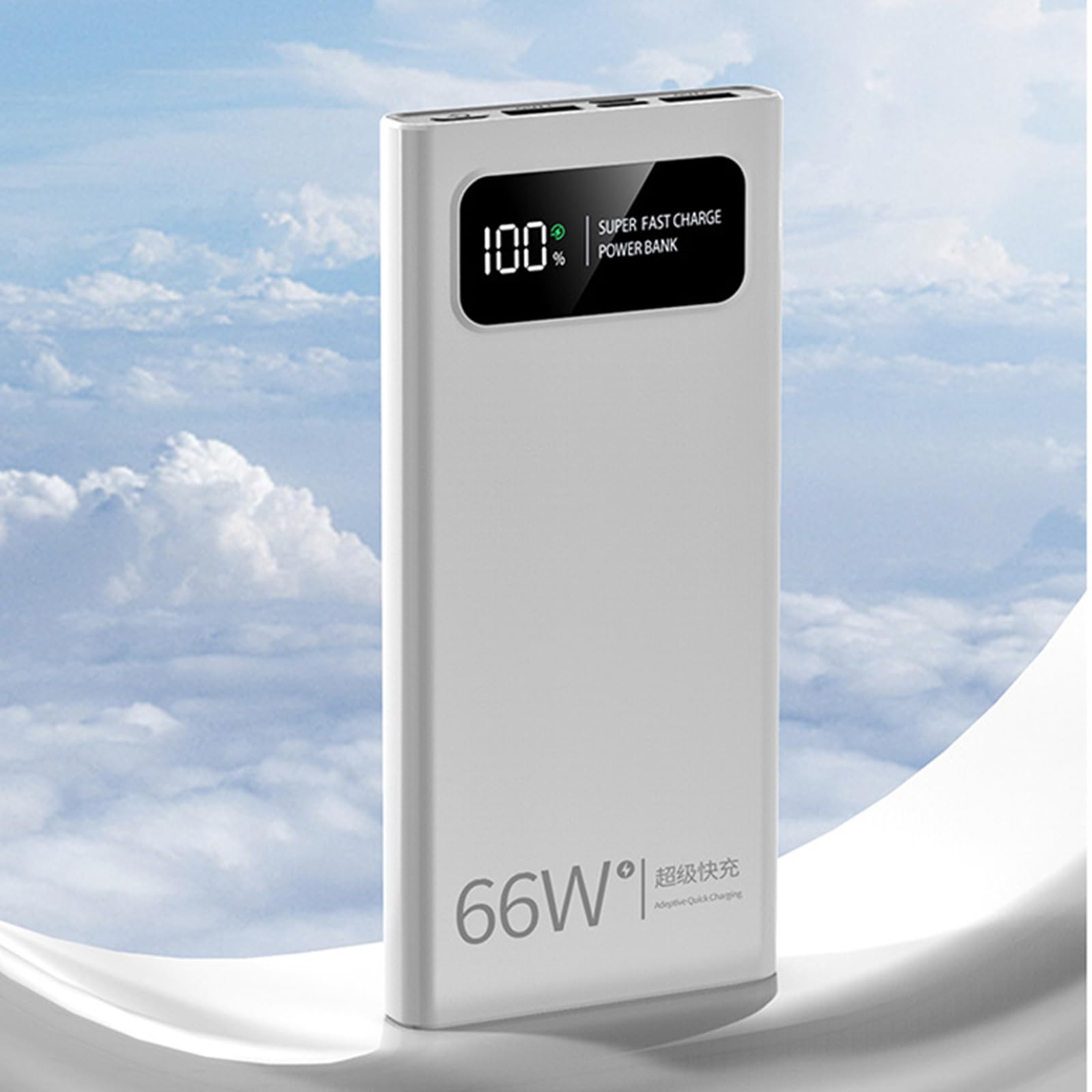 Adaptador de corriente móvil de 66 W, 20000/30000/40000 mA PD3.0 20 W, carga rápida bidireccional para estudiantes y viajeros